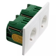 Doppel Steckdose SCHUKO mit Wieland H 11.6612/672.02 GE 