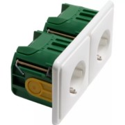 Doppel Steckdose SCHUKO mit WAGO H 11.6612/672.02 WN 