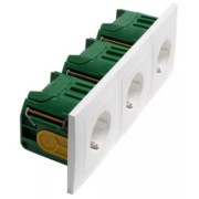 Dreifach Steckdose SCHUKO mit WAGO H 11.6613/673.02 WN 