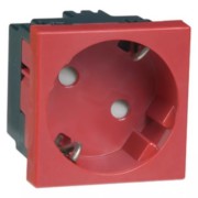 SCHUKO-EB-Steckd.1-fach rt 16A 250V 2-pol.33G D 6211.36 EMS SI WI 