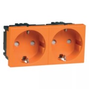 SCHUKO-EB-Steckd.2-fach or 16A 250V 2-pol. D 6212.33 EMS SI 