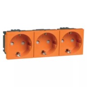 SCHUKO-EB-Steckd.3-fach or 16A 250V 2-pol. D 6213.33 EMS SI 