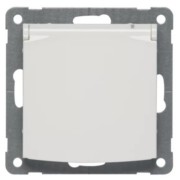 Steckdose SCHUKO, reinweiß Klappdeckel D 11.6511.02 K 