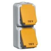 US NEMA-Steckdose 2fach,20A 125V, grau D 6672/20 WAB 