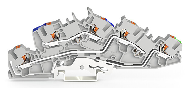 Installationsetagenklemme 4 mm² mit Drücker 2205-7646 