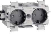 Steckdose 2-fach gs frontrastend GS2001 gsw 