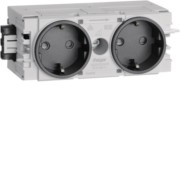 Steckdose 2-fach gs C-Profil GS2000 gsw 