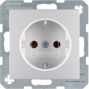Schuko-Steckd.alu matt 47431404 