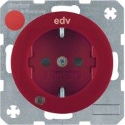 SCHUKO-Steckdose rt/gl Kontroll-LED 41102022 