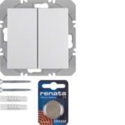 KNX-Funk Wandsender 2fach polarweiß glänzend 85656289 
