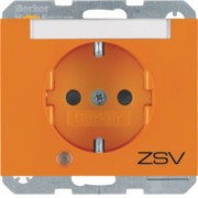 SCHUKO-Steckdose or/gl Kontroll-LED 41107114 