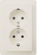 Doppelsteckdose SCHUKO Q.1 polarweiß samt 47596089 