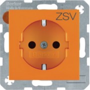 SCHUKO-Steckdose orange glänzend 47238907 