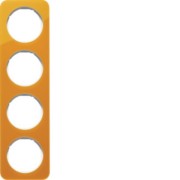 Rahmen 4-fach orange tr./polws glz 10142339 