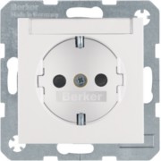 SCHUKO-Steckdose pws/gl m.Beschriftungsfeld 47498989 