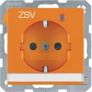 SCHUKO-Steckdose or samt Kontroll-LED 41106014 