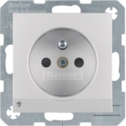 Steckdose alu/matt m.Schutzkontaktstift 6765101404 