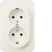 Doppelsteckdose SCHUKO R.1 polarweiß glänz. 47592089 