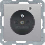 Steckdose alu/samt mit Schutzkontakt 6765096084 