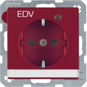 SCHUKO-Steckdose rt samt Kontroll-LED 41106015 