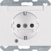 SCHUKO-Steckdose pws/gl Kontroll-LED 41107009 