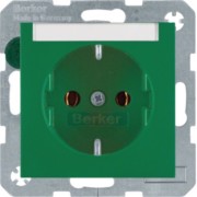 Schuko-Steckdose gn + Beschriftungsfeld 47501903 