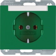 SCHUKO-Steckdose gn m.Beschriftungsfeld 47397013 