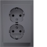 Doppelsteckdose SCHUKO K.5 eds matt lack. 47597004 