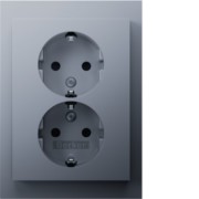 Doppelsteckdose SCHUKO K.5 alu matt lack. 47597003 