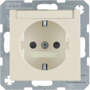 SCHUKO-Steckdose ws/gl m.Beschriftungsfeld 41498982 