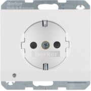 SCHUKO-Steckdose pows/gl LED-Orientierg-licht 41097009 