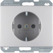 SCHUKO-Steckdose Alu erh. Berührg-schutz 47357003 