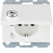 SCHUKO-Steckdose polarweiß glänzend 47637009 