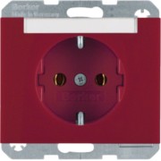 SCHUKO-Steckdose rt m.Beschriftungsfeld 47397015 
