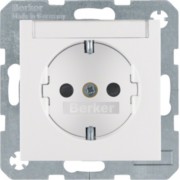 SCHUKO-Steckdose pws/gl m.Beschriftungsfeld 41498989 
