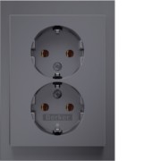 Doppelsteckdose SCHUKO K.5 eds matt lack. 47747004 