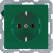 SCHUKO-Steckdose grün samt 41436013 