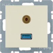 Steckdose USB/3,5mm Audio weiß glänzend 3315398982 