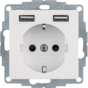 Steckdose SCHUKO/USB Q.x, polarw. samt 48036089 