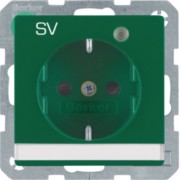 SCHUKO-Steckdose gn samt Kontroll-LED 41106013 