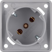 SCHUKO-Steckdose 45Grad grau, damasziert 841852526 