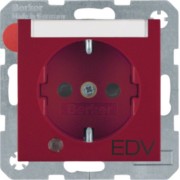 SCHUKO-Steckdose rt matt Kontroll-LED 41101915 