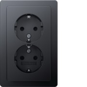 Doppelsteckdose SCHUKO Q.1 anthrazit samt 47596086 