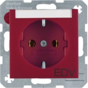 Schuko-Steckdose rt Aufdruck EDV 47501915 