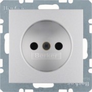 Steckdose alu o.Schutzkontakt 6167331404 