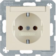 SCHUKO-Steckdose ws/gl m.Beschriftungsfeld 47508982 