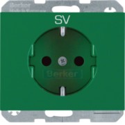 SCHUKO-Steckdose grün glänzend 47357113 