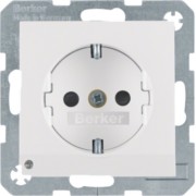 SCHUKO-Steckdose pws/matt LED-Orientierungsl. 41091909 