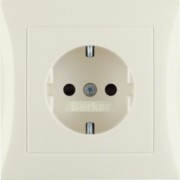 SCHUKO-Steckdose ws/gl m.Abdeckplatte 47228982 