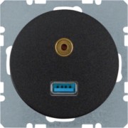 USB/3,5mm Audio Steckdose sw/gl 3315392045 